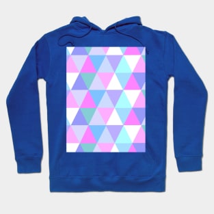 Pastel Geometric Art Pink and Blue Hoodie